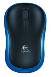 Logitech 910-002236 - Mouse Raton Logitech M185 Optico Wireless Azul 2.4Ghz Es Compatible Con Ordenadores Que Ut