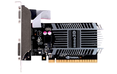 Manli N710-1SDV-E3BX Tarjeta Gráfica Inno3d Gt 70 2Gb Low RiseFamilia Del Procesador: 	NvidiaProcesador Gráfico: 	Geforce Gt 70Cuda: 	SiNúcleos Cuda: 	92Velocidad De Reloj: 	954 MhzMáxima Resolución: 	4096 X 260 PixelesMulti - Gpu: 	NoMemoriaMemoria: 	2048 MbTipo De Memoria De Adaptador Gráfico: 	Gddr3Bus De Memoria: 	64 BitAncho De Banda De Memoria (Max): 	2 Gb - SFrecuencia: 	600 MhzConectividadNúmero De Puertos Hdmi: 	Vga (D - Sub): 	Cantidad De Puertos Dvi - D: 	Control De EnergíaSuministro De Energía Al Sistema Mínimo: 	300 WDetalles TécnicosGraphics Chipset: 	NvidiaPeso Y DimensiónesAncho: 	70 MmProfundidad: 	40 Mm