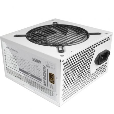 Mars-Gaming MPB550W FUENTE DE ALIMENTACIÓN MPB550Consigue la mejor alimentación para tu PC con la fuente MPB550 y saca el máximo partido a tu rig con todas las prestaciones que necesitas. Seguridad, rendimiento y ahorro de energía: la MPB550 cuenta con certificación oficial 80 Plus Bronze 230V EU para garantizar 550W de potencia gracias a un diseño totalmente optimizado, con tecnología SilentRPM y hasta un 90% de eficiencia energética.Potencia equilibrada- 550W de potencia- Certificado 80 Plus Bronze 230V EU- Diseño ultrasilencioso- PFC ActivoTODA LA POTENCIA A TU ALCANCELa MPB550 te ofrece la energía que necesitas, con total seguridad y una instalación accesible para cualquier usuario. Un rendimiento inimitable, prestaciones profesionales y la garantía de nuestra marca: potencia tu ordenador de la mejor forma posible.EL MEJOR RENDIMIENTO PARA TU PCLa MPB550 está diseñada para ofrecer hasta 550W de potencia de forma segura y equilibrada, potenciando el rendimiento de tu ordenador al máximo. El certificado 80 Plus Bronze 230V EU garantiza un funcionamiento pleno y longevo, además de sus múltiples testeos por reconocidos laboratorios de pruebas europeos.TECNOLOGÍA SILENTRPMEquipada con tecnología SilentRPM ideal para garantizar un funcionamiento sin ruido, la MPB550 cuenta con control térmico inteligente que mantiene el ventilador a tan solo 10dB hasta el 40% de carga, conservando un bajo nivel de ruido constante durante su funcionamiento.DISEÑO DEL CABLEADOLos cables de instalación de la MPB550 ofrecen una combinación de 1x20 + 4 pines, 1x12V 4 + 4 pines, 4xSATA, 2xPATA, 1x6+2 pines PCI-E, garantizando un montaje cómodo y accesible para cualquier usuario de PC.MÁS SEGURA QUE NUNCACuenta con un diseño con sistema de filtrado industrial que cumple con las directivas europeas y proporciona la mayor seguridad para el usuario y su PC en todo momento, alimentando tu sistema de forma rápida y equilibrada en todo momento.550W DE POTENCIA|CERTIFICADO 80 PLUS BRONZE 230V EU|TECNOLOGÍA SILENCIOSA AI-RPM''CONTROL DE ENERGÍAPotencia total: 550 WVoltaje de entrada AC: 200 - 240 VFrecuencia de entrada AC: 50/60 HzCorrección del factor de potencia tipo (PFC): ActivoPotencia combinada (3,3 V): 100 WPotencia combinada (+12 V): 480 WPotencia combinada (+5 V): 100 WPotencia combinada (-12V): 3,6 WPotencia combinada (+5 VSB): 12,5 WCorriente máxima de salida (+3.3V): 18 ACorriente máxima de salida (+12V): 40 ACorriente máxima de salida (+5V): 18 ACorriente máxima de salida (-12V): 0,3 ACorriente máxima de salida (+5Vsb): 2,5 AEficiencia: 90%PUERTOS E INTERFACESAlimentador de energía para tarjeta madre: 20+4 pin ATXNúmero de conectores de energía SATA: 4Número de PATA conectores de alimentación: 2Conectores de poder PCI Express (6 + 2 pin): 1CPU conector de alimentación (4 +4 pines): SiTipo de cableado: No modularDESEMPEÑOUtilizar con: PCFactor de forma de fuente de alimentación (PSU): ATXCertificación 80 PLUS: 80 PLUS BronzeCertificación: ATX12VDISEÑOColor del producto: BlancoTipo de enfriamiento: ActivoDiámetro de ventilador: 12 cmNúmero de ventiladores: 1 Ventilador(es)PESO Y DIMENSIONESAncho: 150 mmProfundidad: 145 mmAltura: 85 mmPeso: 909 gEMPAQUETADOAncho del paquete: 188 mmProfundidad del paquete: 275 mmAltura del paquete: 90 mmTipo de embalaje: CajaDETALLES TÉCNICOSPeriodo de garantía: 6 año(s)Certificados de conformidad: CE, RoHS