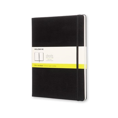 Moleskine QP092 Cuaderno Con Cubierta Dura De Carton Color Negro Y Encuadernacion Cosida. Dise?O Con Puntas Redondeadas. Medidas 19 X 25 Cm. Contiene 192 Paginas Lisas De 70 G Libres De Cloro. Incluye Un Marcador De Paginas Cierre Con Goma Elastica Y Bolsillo Interior Con Fuelle.