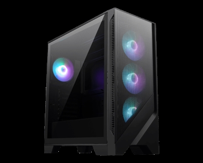 Msi 306-7G23R26-HH9 MSI MAG FORGE 320R AIRFLOW. Factor de forma: Micro Torre, Tipo: PC, Color del producto: Negro, Transparente. Ubicación de fuente de alimentación: Fondo. Ventiladores frontales instalados: 2x 120 mm, Diámetro de ventiladores frontales soportados: 120 mm, Ventiladores traseros instalados: 1x 120 mm. Tamaños de disco duro soportados: 2.5,3.5. Ancho: 472,5 mm, Profundidad: 210 mm, Altura: 498 mm