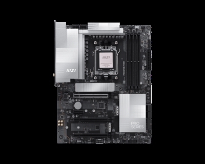 Msi 911-7E70-002 MSI PRO X870E-P WIFI. Fabricante de procesador: AMD, Socket de procesador: Zócalo AM5, Procesador compatible: AMD Ryzen 7000 Series, AMD Ryzen 8000 Series, AMD Ryzen 9000 Series. tipos de memoria compatibles: DDR5-SDRAM, Memoria interna máxima: 256 GB, Tipo de ranuras de memoria: DIMM. Interfaces de disco de almacenamiento soportados: M.2, SATA III, Tipos de unidades de almacenamiento admitidas: HDD & SSD, Niveles RAID: 0, 1. Tipo de interfaz ethernet: 5 Gigabit Ethernet, Estándar Wi-Fi: Wi-Fi 7 (802.11be), Wi-Fi estándares: 802.11a, 802.11b, Wi-Fi 4 (802.11n), Wi-Fi 5 (802.11ac), Wi-Fi 6 (802.11ax), Wi-Fi 6E (802.11ax),.... Componente para: PC, Factor de forma: ATX, Familia del chipset: AMD