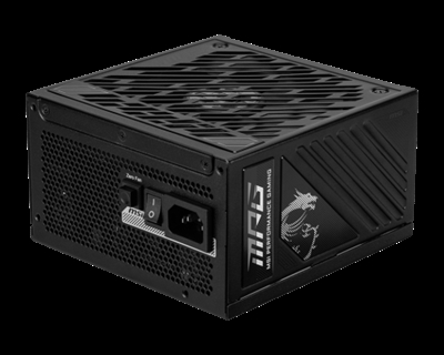 Msi MPG A1000GS PCIE5 MSI MPG A1000GS PCIE5. Potencia total: 1000 W, Voltaje de entrada AC: 100 - 240 V, Frecuencia de entrada AC: 50/60 Hz. Alimentador de energía para tarjeta madre: 24-pin ATX, Longitud del cable de alimentación de la placa base: 60 cm, Tipo de cableado: Totalmente modular. Utilizar con: PC, Factor de forma de fuente de alimentación (PSU): ATX, Certificación 80 PLUS: 80 PLUS Gold. Color del producto: Negro, Tipo de enfriamiento: Activo, Diámetro de ventilador: 13,5 cm. Ancho: 150 mm, Profundidad: 150 mm, Altura: 86 mm