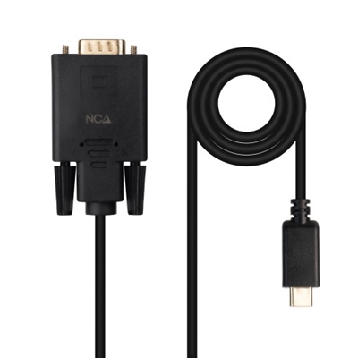 Nanocable 10.15.5202 Especificacion:Este Cable Conversor Usb-C A Vga Es Una Solucion Ideal Para Conectar Dispositivos Con Puerto Usb-C A Monitores O Proyectores Con Entrada Vga. Diseñado Para Usuarios Que Necesitan Transferir Contenido Como Peliculas Juegos Fotos Y Musica Desde Dispositivos Usb-C A Pantallas Con Conectores Vga. (Nota: Este Cable No Es Bidireccional Unicamente Permite Conectar Un Dispositivo Con Salida Usb-C A Una Pantalla Con Entrada Vga)Compatibilidad Amplia: Compatible Con Una Gran Variedad De Dispositivos Incluidos Macbook Pro Macbook Imac Surface Book 2 Pixelbook Hp Envy 13 Galaxy Book Y Chromebooks.Resolucion: Soporta Resoluciones De Hasta 1920X1200@60Hz Garantizando Una Experiencia Visual Clara Y Fluida.Plug & Play: No Necesita Adaptadores Adicionales Ni La Instalacion De Software O Controladores. Simplemente Conecta Y Usa.Nota Importante: No Todos Los Puertos Usb-C Soportan Salida De Video. Verifique Que Su Dispositivo Sea Compatible Con Esta Funcion Antes De Su Uso.)Longitud Del Cable: 1.8 M Color: NegroNormativas: RohsTest De Funcionamiento: 100% TestadoContenido Del Paquete:1 X Cable Conversor Usb-C A Vga De 1.8 MetrosInformacion Del Embalaje:Bolsa Retail Con AutocierrePeso Aprox. (Kg): 0097Medidas Aprox. (Mm) Alto/Ancho/Largo: 195/230/30