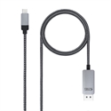 Nanocable 10.15.5002 - Cable conversor USB-C a Displayport, USB-C/M–DP/M, Negro, 1.8 mCable conversor USB-C macho