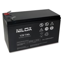 Nilox 17NXBA7A00001T Batteria Per Ups 12V 7Ah - Tipología Genérica: Baterías; Tipología Específica: Batería; Funcionalidad: Facilitar Alimentación; Material: Plomo