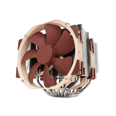 Noctua NH-D15 Construido en base al legendario NH-D14 y habiendo llevado a cabo las investigaciones necesarias para obtener el más alto rendimiento en refrigeración silenciosa, el modelo NH-D15 de Noctua es un disipador de doble torre que cumple con las más altas expectativas. La disposición más separada de los heatpipes y sus dos ventiladores NF-A15 de 140 mm con soporte PWM para un control automático de la velocidad le permite mejorar la eficiencia del galardonado NH-D14. Equipado con el fiable sistema de montaje multisocket SecuFirm2™, el aclamado compuesto térmico NT-H1 de Noctua y gracias a los 6 años de garantía del fabricante, el NH-D15 se presenta como una solución completa y de gran calidad, al igual que se establece como la elección perfecta para usuarios y entusiastas del silencio.Basado en el galardonado NH-D14Noctua’s NH-D14 has received more than 350 awards and recommendations from leading international hardware websites and magazines, making it one of the most successful premium heatsinks ever built. With its expanded layout and dual NF-A15 fans, the NH-D15 further improves the D14’s much acclaimed quiet cooling performance.Diseño de doble torre con 6 heatpipesAl compararlo con los disipadores convencionales de una sola torre, el preciso diseño de doble torre con 6 heatpipes del NH-D15 proporciona una mayor superficie, una mejor distribución y una eficiencia de flujo de aire superior, gracias al doble ventilador.Conjunto de aletas más anchas y disposición más separada de los heatpipesComparado con el NH-D14, el conjunto de aletas del NH-D15 ha pasado de tener 140 mm a 150 mm y sus heatpipes están ahora más separados, lo que permite una distribución del calor más uniforme sobre un área de superficie mayor y, por lo tanto, contribuye a una mayor eficiencia del NH-D15.Doble ventilador NF-A15 de 140 mmEl NH-D15 cuenta con dos ventiladores NF-A15 de 140 mm de gran calidad. Al cumplir con los estándares AAO (Optimización Acústica Avanzada) de Noctua y gracias al sofisticado diseño aerodinámico que mide los Canales de Aceleración de Flujo, el NF-A15 se ha labrado una reputación como uno de los mejores ventiladores de 140 mm del mercado.Excelente refrigeración de los componentesSituado en la parte inferior del conjunto de aletas, los grandes ventiladores NF-A15 no sólo contribuyen a incrementar las grandiosas capacidades de refrigeración de la CPU del NH-D15, sino que también brindan un considerable flujo de aire a los componentes que rodean a la placa base y disipadores, asegurando así un excelente rendimiento de refrigeración de los componentes.Compatibilidad con los antiguos y nuevos socketsAl cumplir con los estándares del SecuFirm2™, el NH-D15 es compatible con los sockets más antiguos LGA1366 y LGA775, al utilizar el kit de montaje opcional NM-I3 que Noctua ofrece de manera gratuita. Si es técnicamente posible, Noctua también proporcionará los kit de actualización de los nuevos sockets.Compuesto térmico NT-H1Tras recibir más de 100 galardones y recomendaciones de periodistas especializados de todo el mundo, el NT-H1 de Noctua es una solución térmica de gama alta y probada calidad que proporciona una resistencia térmica mínima, gran facilidad de uso y una destacable fiabilidad.DESEMPEÑOAdecuado para: ProcesadorTipo: EnfriadorDiámetro de ventilador: 14 cmSockets de procesador soportados: Socket AM2, Socket AM3, Socket AM3, Socket AM3+, Socket FM1, Socket FM2, Socket FM2+, LGA 1151 (Zócalo H4), LGA 2011-v3 (Socket R)Velocidad de rotación (mín.): 300 RPMVelocidad de rotación (máx.): 1500 RPMNivel de ruido (alta velocidad): 24,6 dBflujo de aire: 140,2 m³/hCompatible con modulación por ancho de pulsos (PWM): SiTiempo medio entre fallos: 150000 hDISEÑOMaterial: Aluminio, Cobre, NíquelNúmero de ventiladores: 2 Ventilador(es)Número de tubos disipadores de calor: 6CONTROL DE ENERGÍAConsumo energético: 1,56 WVoltaje: 12 VPESO Y DIMENSIONESAncho: 150 mmProfundidad: 161 mmAltura: 165 mmPeso: 1,32 kgDimensiones del ventilador (A x A x P): 140 x 150 x 25 mm