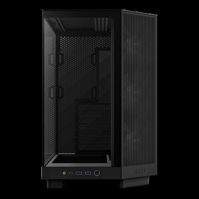 Nzxt CC-H61FB-R1 NZXT H6 Air Flow. Factor de forma: Midi Tower, Tipo: PC, Color del producto: Negro. Ventiladores frontales instalados: 3x 120 mm, Diámetro de ventiladores frontales soportados: 120 mm, Diámetro de ventiladores traseros soportados: 120 mm. Tamaños de disco duro soportados: 2.5,3.5. Ancho: 287 mm, Profundidad: 415 mm, Altura: 435 mm. Ancho del paquete: 508 mm, Profundidad del paquete: 361 mm, Altura del paquete: 515 mm