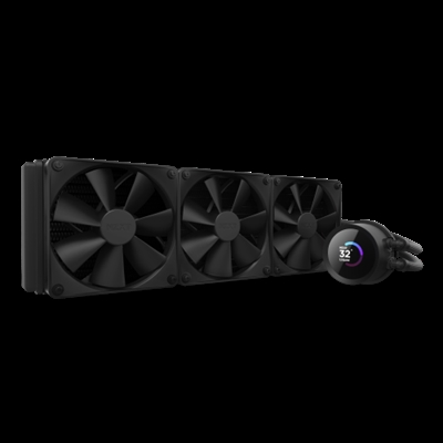 Nzxt RL-KN360-B1 NZXT Kraken 360. Tipo: Sistema de refrigeración líquida todo en uno, Diámetro de ventilador: 12 cm, Máximo flujo de aire: 78,02 cfm, Presión de aire mínima: 0,75 mmH2O, Presión máxima de aire: 2,7 mmH2O. Color del producto: Negro