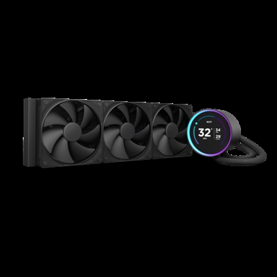 Nzxt RL-KN36E-B2 NZXT Kraken Elite 360. Tipo: Sistema de refrigeración líquida todo en uno, Diámetro de ventilador: 12 cm, Máximo flujo de aire: 73,47 cfm, Presión máxima de aire: 4,5 mmH2O. Color del producto: Negro