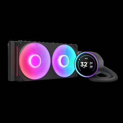 Nzxt RL-KR28E-B2 NZXT Kraken Elite 280 RGB. Tipo: Sistema de refrigeración líquida todo en uno, Diámetro de ventilador: 14 cm, Máximo flujo de aire: 98,61 cfm, Presión máxima de aire: 3,2 mmH2O. Color del producto: Negro