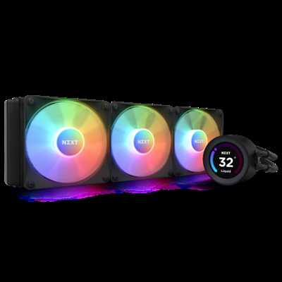 Nzxt RL-KR36E-B1 NZXT Kraken Elite 360 RGB. Tipo: Sistema de refrigeración líquida todo en uno, Diámetro de ventilador: 12 cm, Máximo flujo de aire: 78,86 cfm, Presión máxima de aire: 2,57 mmH2O. Color del producto: Negro