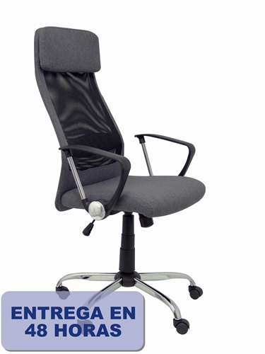 Piqueras-Y-Crespo 32DBD220 Modelo Esteras- Silla De Direcci N Ergonomica Con Mecanismo Basculante Brazos Fijos Y Regulable En Altura - Respaldo De Malla Transpi - Tipología: Operativa; Color: Gris; Cantidad Por Paquete: 1