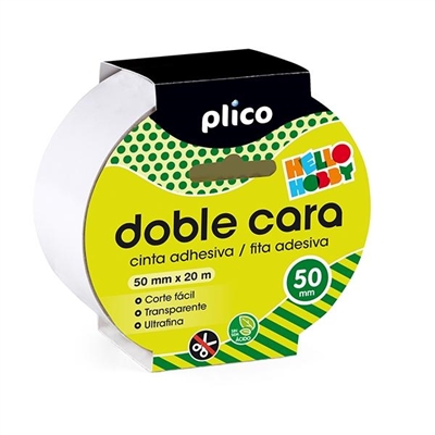 Plico 13321 Cinta Doble Cara De Dimensiones 50 Mm X 20 M. Ideal Para Todas Las Manualidades Realizadas Con Goma Eva Carton Papel Textiles Etc. Corte Facil Sin Necesidad De Tijeras.