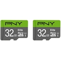 Pny P-SDU32X2U185EL-GE - La tarjeta de memoria flash PNY Elite de 32GB Clase 10, UHS-I, U1 microSD es perfecta para