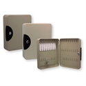 Poessa 319904 - Armario Para Llaves De Aluminio Color Gris Con Capacidad De 108 Llaveros. Incluye Etiqueta