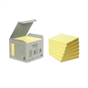 Post-It 7100172252 - Bloc De Notas Adhesivas Recicladas Color Amarillo Con Medidas De 76 X 76 Mm. Su Adhesivo R