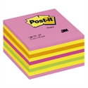 Post-It 7100200378 - Cubo De Notas Adhesivas Con Colores Surtidos Neon Sus Medidas Son 76 X 76 Mm. El Adhesivo 