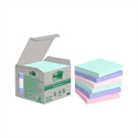Post-It 7100259123 - Bloc De Notas Adhesivas Recicladas Colores Surtidos Pastel Con Medidas De 76 X 76 Mm. Su A