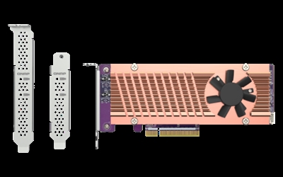 Qnap QM2-2P-384A QNAP QM2-2P-384A - Controlador de almacenamiento - PCIe 3.0 - perfil bajo - PCIe 3.0 x8 - para QNAP QGD-1600