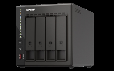 Qnap TS-453E-8G QNAP TS-453E - Servidor NAS - 4 compartimentos - SATA 6Gb/s - RAID RAID 0, 1, 5, 6, 10, 50, JBOD, 60 - RAM 8 GB - 2.5 Gigabit Ethernet - iSCSI soporta