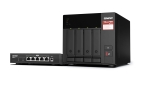 Qnap TS-473A-SW5T El pack TS-473A-SW5T de QNAP incluye el servidor NAS AMD Ryzen TS-473A de 4 bahías con el switch QSW-1105-5T de 2,5GbE de 5 puertos.El pack TS-473A-SW5T de QNAP tiene estas características generales:Los ISP ofrecen conexiones Multi-Gigabit para hogares, superando las velocidades de Ethernet Gigabit estándarWi-Fi 6 requiere redes Multi-Gigabit para un rendimiento óptimo PCs y portátiles modernos tienen puertos 2,5G para satisfacer demandas de ancho de banda. QNAP facilita la actualización a una red de alta velocidad en hogares u oficinas con tecnología 2,5G (imagen 1). El NAS TS-473A de QNAP permite la combinación de puertos 2,5GbE para velocidades de hasta 5Gbps y acelera la transferencia de archivos y la edición de vídeo.