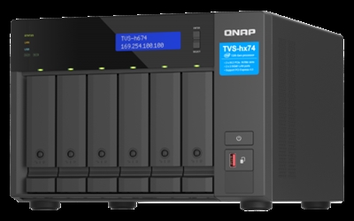 Qnap TVS-H674-I5-32G QNAP TVS-H674 - Servidor NAS - 6 compartimentos - SATA 6Gb/s - RAID RAID 0, 1, 5, 6, 10, 50, JBOD, RAID TP, TM - RAM 32GB - Gigabit Ethernet / 2.5 Gigabit Ethernet - iSCSI soporta