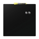 Quartet 1903774 - Pizarra Magnetica De Uso Domestico Color Negro De Dise?O Cuadrado (36 X 36 Cm) Incluye Kit