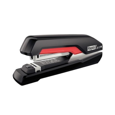 Rapid 5000538 Grapadora De Oficina Metalica De Color Negro Y Base Recubierta De Goma. Sistema De Grapado Plano Flat-Clinch. Es Compatible Con Grapas 24/6 26/6. Profundidad De 76 Mm. Dispone De Diferentes Tipos De Grapado: Abierto Cerrado Y Clavado Y Su Capacidad Es De Hasta 30 Hojas.