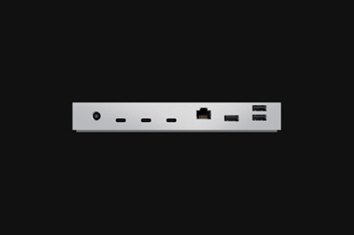 Razer RC21-01690200-R3G1 Razer Thunderbolt 4 Dock. Interfaces de concentradores: 3,5mm, RJ-45, USB 3.2 Gen 2 (3.1 Gen 2) Type-A, USB 3.2 Gen 2 (3.1 Gen 2) Type-C, Tarjetas de memoria compatibles: SD. Color del producto: Negro, Material de la carcasa: Aluminio, Tipo HD: 8K Ultra HD. Tipo de fuente de alimentación: CC, Fuente de alimentación: 135 W. Sistema operativo Windows soportado: Windows 10. Ancho: 190 mm, Profundidad: 74,5 mm, Altura: 27 mm