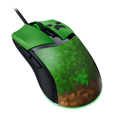 Razer RZ01-04650200-R3M1 Da en el clavo en cuanto a precisión e inmersión con el Razer Cobra, un ligero ratón para juegos con cable equipado con Razer Chroma™ RGB. Equipado con interruptores ultrarresistentes y adornado con un resplandor Chroma degradado, nunca esperarías que un ratón tan pequeño tuviera un rendimiento tan grande. Esta edición Minecraft aporta un estilo totalmente nuevo al ratón Razer Cobra, permitiéndote ir totalmente ataviado mientras minas, exploras y construyes en el universo Minecraft.Con un diseño ligero que se adapta a la mayoría de los estilos de agarre, el Razer Cobra no sólo permite un control rápido y preciso, sino que resulta extremadamente cómodo de usar incluso durante largas horas de juego.Personaliza el Razer Cobra con cerca de 16,8 millones de colores e innumerables efectos de iluminación. Experimenta una mayor inmersión con un ratón para juegos RGB que reacciona dinámicamente con cientos de juegos integrados en Chroma.Desde un ciclo de vida mejorado de 90 millones de clics sin problemas de doble clic, hasta una actuación fulgurante de 0,2 ms sin retardo de rebote, disfrute de una fiabilidad y velocidad que eclipsan a todas las demás.