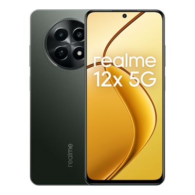 Realme 631011002329 Conectividad 5G líder.Disfruta de lo mejor del 5G. Con nuestro Smart 5G desarrollado de forma independiente y tecnologías Super Network Searching, el uso de tu red 5G se optimiza de manera inteligente según los requisitos de tu tarea concreta, ahorrando así consumo de energía en la red en tareas de bajo consumo y garantizando la mejor red y una señal óptima en aquellas tareas más exigentes.Señal 5G revolucionaria.Conexión 5G fiable y estable con la que puedes contar. Mediante la adopción de un diseño con estructura de antena avanzada de 360º, consigues una señal significativamente más potente en comparación con las estructuras de antena tradicionales. Y para cambiar de forma inteligente entre señales y lograr una mejor conexión a Internet y calidad de las llamadas, nuestras tecnologías de mejora de señal y de antena DAT propias se combinan para lograr la mejor experiencia 5G de su categoría.Potencia 5G duradera.Comparte tu 5G con amigos y familiares sin que tu batería lo note. La zona activa 5G inteligente de bajo consumo ajusta dinámicamente el consumo de energía en tiempo real en función de los distintos casos de uso, garantizando que la red 5G compartida solo esté activada cuando sea necesario.Procesador MediaTek Dimensity 6100+ 5GEl procesador de ocho núcleos MediaTek Dimensity 6100+ 5G está equipado con un avanzado proceso TSMC de 6 nm y una CPU que ofrece una velocidad de reloj de hasta 2,2 GHz, lo que equivale a una eficiencia de cómputo más rápida y un menor consumo de energía.Pantalla de gran tamaño y fluidez.Pantalla con modo de comodidad ocular de 120 HzUna experiencia de visionado más inmersiva y respetuosa para la vista. Pantalla de gran tamaño con certificado de baja emisión de luz azul, para ofrecerte gran calidad a la hora de ver vídeos y jugar mientras protege tu vista, incluso si pasas muchas horas con el teléfono o estás en un entorno mal iluminado.Cuatro años de uso sin retardo.Certificado por una conocida asociación alemana de estándares de calidadCalificación A de soltura de TÜV SÜDMantén esa sensación de «teléfono nuevo» durante años. Con su hardware y software optimizado por expertos, el realme 12x cumple con el certificado de soltura de 48 meses de TÜV SÜD, el mayor estándar de calidad del segmento. Estética con diseño insignia.Diseño ligero como una pluma de 190 g. Diseño ultrafino de 7,89 mm.Diseño ligero como una plumaInspirándose en la ligereza de las plumas, un avanzado proceso da vida al efecto visual de las plumas revoloteando al son del viento cuando se ven con la luz del sol.Sensación perfecta en la manoSu cuerpo ultrafino de 7,89 mm, combinado con un diseño lateral redondeado, hace que el teléfono se ajuste perfectamente a la mano.Diseño de cámara insignia.Duplica el coste de una cámara tradicional colocada a la izquierdaNuestra carcasa redonda para la cámara está colocada en perfecta simetría y da vida a una estética auténtica en el diseño insignia, lo que te permite dejar ver tus preferencias personales únicas.Consigue tu mejor foto.El modo de 50 MP aumenta la claridad a lo grande, aportando textura y profundidad a las fotos más importantes.Filtros de fotografía urbanaCaptura las calles de la ciudad con todo su carácter y más profundidad gracias a los filtros de fotografía urbana, específicamente diseñados para capturar momentos en la ciudad. Hemos añadido tres filtros nuevos para que no pongas límite a tu creatividad.Fotografía Tilt ShiftAporta una capa adicional de profundidad a tus fotos para lograr un efecto con más personalidad y gusto. Enfoca directamente a la persona para lograr un efecto más llamativo y cinematográfico.Carga rápida de 15 WGran batería de 5000 mAhDisfruta de todo el contenido de ocio que desees, desde juegos hasta películas y música, sin que se agote la batería al final del día. Y con la carga rápida de 15 W, conseguirás una recarga rápida cuando necesites energía en ese momento. realme UI 5.0Basado en el último Android 14Modo de conducciónEl modo de conducción actúa como tu asistente de viaje personalizado para que tu trayecto sea más seguro, más fácil y más fiable. Cuando el modo de conducción esté activado, la interfaz de usuario será más intuitiva, para que puedas acceder rápidamente a Google Maps, Music, Google Dialer y otras operaciones mientras conduces.Mini Capsule 2.0Mini Capsule 2.0, la interacción llevada al siguiente nivel. Con varias mejoras y nuevas funciones, ahora puedes interactuar directamente con las notificaciones, gracias a un control de nivel superior para que todo funcione a la perfección.NFC de 360°Desliza sin problemas desde cualquier posición y ángulo en la parte superior del teléfono, con exactitud de deslizamiento mejorada.Memoria externa de 2 TBLa tarjeta micro SD de hasta 2 TB de memoria te brinda más opciones para usar tu teléfono como quieras.Huella digital lateral rápidaPerfecta en rapidez, perfecta en seguridad. Un simple toque y estás dentro.