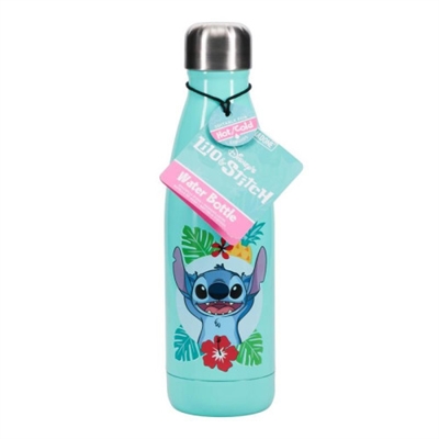 Redstring PP10960LS Botella Metálica Lilo & Stitch (Stitch con flores) Capacidad: 500 ml. Fabricada en acero inoxidable de doble pared para mantener las temperaturas por tiempo prolongado. No apto para uso en lavavajillas y microondas.