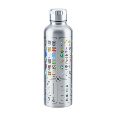 Redstring PP7995MCF Paladone Minecraft Metal Water Bottle. Volumen: 500 ml, Mejores usos: Uso diario, Color del producto: Acero inoxidable. Peso: 273 g. Ancho del paquete: 70 mm, Profundidad del paquete: 70 mm, Altura del paquete: 230 mm. Cantidad por palé: 756 pieza(s), Peso neto de caja: 2,06 kg, Ancho de la caja principal: 160 mm