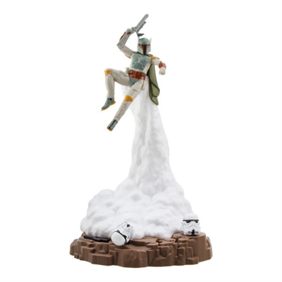 Redstring PP9460SW Lámpara Diorama The Mandalorian (Boba Fett) Tamaño 17 cm.Botón de encendido en el casco de Stormtrooper.3 diferentes modo de iluminación.Funciona con USB.