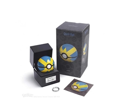 Redstring WRC15921 Bola Réplica Electrónica Die Cast Pokémon Quick Ball Azul y Amarilla