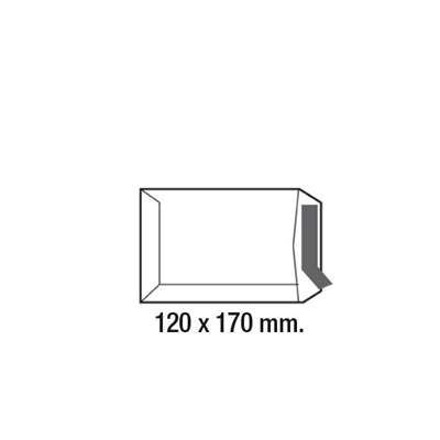 Sam 140900 Bolsas Salario Fabricadas En Papel Kraft Con Medida 120 X 170 Mm Y Gramaje De 70 G. La Solapa Es Recta Y Su Tipo De Cierre Es Con Tira De Silicona. No Tiene Ventana. La Caja Contiene 1000 Bolsas.