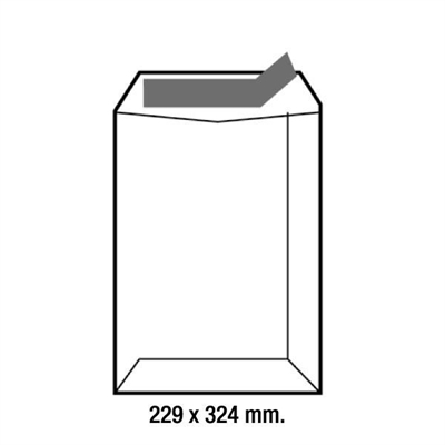 Sam 145508 Bolsas C4 Fabricadas En Papel Kraft Con Medida 229 X 324 Mm Y Gramaje De 90 G. La Solapa Es Recta Y Su Tipo De Cierre Es Con Tira De Silicona. No Tiene Ventana. La Caja Contiene 250 Bolsas.
