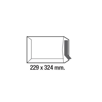 Sam 148809 Bolsas C4 Fabricadas En Papel Offset Blanco Con Medida 229 X 324 Mm Y Gramaje De 100 G. La Solapa Es Recta Y Su Tipo De Cierre Es Con Tira De Silicona. No Tiene Ventana. La Caja Contiene 250 Bolsas.