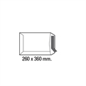 Sam 149005 - Bolsas Folio Prolongado Fabricadas En Papel Offset Blanco Con Medida 260 X 360 Mm Y Gramaj