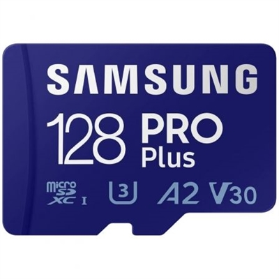 Samsung MB-MD128KA/EU Microsd Adaptador Pro Plus 128Gb - Tipología: Micro Sd Xc; Capacidad: 128 Gb; Velocidad De Lectura Max: 160 Mb/S; Velocidad De Escritura Max: 120 Mb/S; Clase: 10