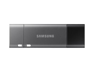 Samsung MUF-128DB/APC Samsung DUO Plus. Capacidad: 128 GB, Interfaz del dispositivo: USB Type-A / USB Type-C, Versión USB: 3.2 Gen 1 (3.1 Gen 1), Velocidad de lectura: 300 MB/s, Velocidad de escritura: 30 MB/s. Factor de forma: Tapa. Protección mediante contraseña. Peso: 7,7 g. Color del producto: Negro, Plata