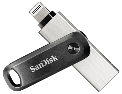 Sandisk SDIX60N-064G-GN6NN SanDisk iXpand. Capacidad: 64 GB, Interfaz del dispositivo: USB Type-A / Lightning, Versión USB: 3.2 Gen 2 (3.1 Gen 2). Factor de forma: Girar, Color del producto: Negro, Plata