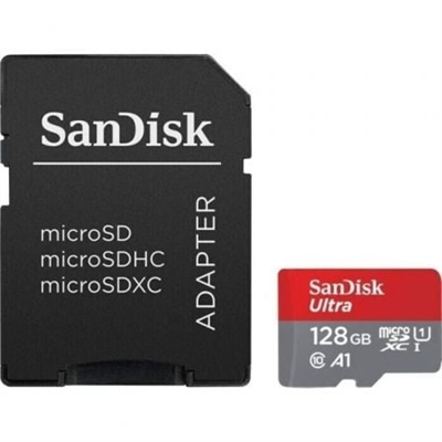Sandisk SDSQUAB-128G-GN6MA Rapidez para obtener mejores imágenes, aumentar el rendimiento de las aplicaciones y capturar vídeo Full HDLa tarjeta SanDisk Ultra® microSD™ UHS-I te proporciona la libertad para capturar, guardar y compartir más que nunca antes. Gracias a unas capacidades de hasta 1 TB, la tarjeta SanDisk Ultra microSD tiene espacio para almacenar incluso más horas de vídeo Full HD y ofrece unas velocidades de transferencia de hasta 150 MB/s para que puedas mover contenidos rápidamente. La tarjeta, que es ideal para teléfonos inteligentes y tabletas Android™, acelera la carga de las aplicaciones gracias a un rendimiento de clasificación A1.Ideal para teléfonos inteligentes y tabletas Android™Las tarjetas SanDisk® son compatibles con teléfonos inteligentes y tabletas Android™.Captura y almacena incluso más horas de vídeo Full HDGracias a unas capacidades de hasta 1 TB, podrás almacenar incluso más horas de vídeo Full HD en la tarjeta y tener sitio de sobra para otros vídeos, fotos, música, películas y otros archivos que quieras capturar, guardar y compartir.Velocidades de transferencia de hasta 150 MB/sLas velocidades de transferencia increíblemente rápidas te permiten mover contenido rápidamente: hasta 1000 fotos en un minuto [32 GB-1 TB].Carga de aplicaciones más rápida gracias al rendimiento de clasificación A1La tarjeta SanDisk Ultra® microSD™ con clasificación A1 está optimizada para aplicaciones, por lo que logra iniciarlas más rápido y consigue un mejor rendimiento, lo que supone una experiencia superior al usar el teléfono inteligente.SanDisk® Memory ZoneTM para una gestión de archivos sencillaLa aplicación SanDisk® Memory Zone™, que está disponible en Google Play Store™, te permite visualizar, acceder y realizar copias de seguridad de los archivos de tu teléfono desde un único lugar. También puede mover archivos de forma automática entre tu dispositivo y la tarjeta de memoria para así liberar espacio.Compatible con el lector USB 3.0 MobileMate®Utiliza el lector de tarjetas USB 3.0 microSD™ MobileMate® para poder mover archivos grandes rápidamente, desplazar muchos archivos en un momento o hacer que tus transferencias de archivos frecuentes sean mucho más veloces.
