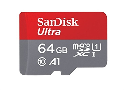 Sandisk SDSQUAR-064G-GN6MA SanDisk Ultra - Tarjeta de memoria flash (adaptador microSDXC a SD Incluido) - 64 GB - A1 / UHS Class 1 / Class10 - microSDXC UHS-I