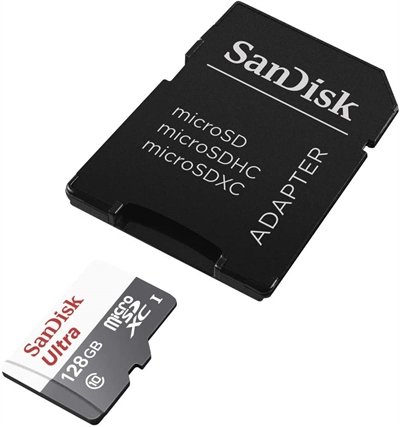 Sandisk SDSQUNR-128G-GN6TA SanDisk Ultra - Tarjeta de memoria flash (adaptador microSDXC a SD Incluido) - 128 GB - UHS-I / Class10 - microSDXC UHS-I