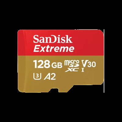 Sandisk SDSQXAA-128G-GN6MA SanDisk Extreme - Tarjeta de memoria flash (adaptador microSDXC a SD Incluido) - 128 GB - A2 / Video Class V30 / UHS-I U3 / Class10 - microSDXC UHS-I