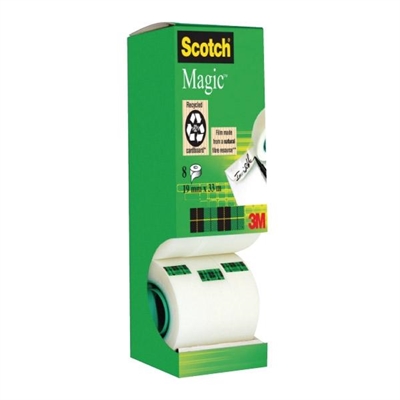 Scotch 7100026965 Cinta Adhesiva Invisible De Dimensiones 19 Mm X 33 M. Apta Para Reparar Documentos Unir Paginas Maquetar... Invisible Tras Su Aplicacion Incluso Al Fotocopiar. No Amarillea No Se Despega Y No Transfiere El Adhesivo Con El Paso Del Tiempo. Se Puede Escribir Sobre Ella. Pelicula Fabricada Con Recursos De Fibra Natural. El Pack Contiene 14 Rollos.