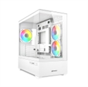 Caja Gaming Matx Sharkoon Mk6 Rgb 3Xvent 120Mm 2Xusb Sn Fuente Blanco