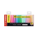 Stabilo 05/01/7015 - Marcador Fluorescente De Tinta De Base De Agua Con Punta Biselada En 2 Grosores De Trazo: 